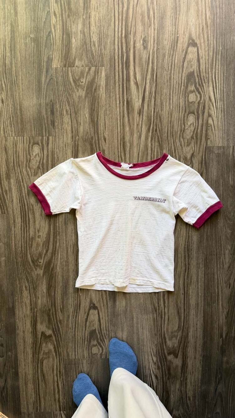 Vintage 60s Champion Vanderbilt Ringer T-Shirt